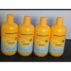 Lot of 4 Headquarters Soft-Shine Conditioner balanced Scalp & Hair Each 12‎ Oz